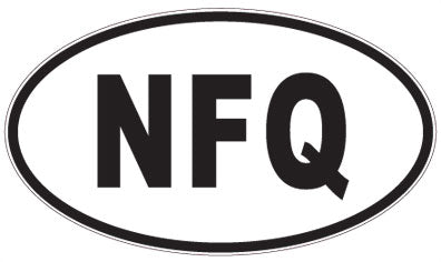 NFQ - 3 Letter Initials Oval Sticker