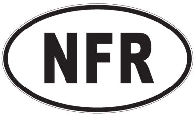 NFR - 3 Letter Initials Oval Sticker