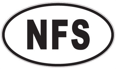 NFS - 3 Letter Initials Oval Sticker