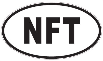 NFT - 3 Letter Initials Oval Sticker