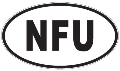 NFU - 3 Letter Initials Oval Sticker