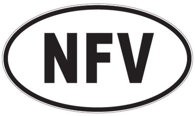 NFV - 3 Letter Initials Oval Sticker