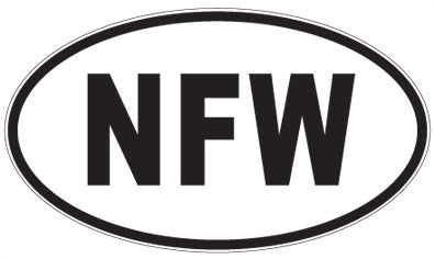 NFW - 3 Letter Initials Oval Sticker