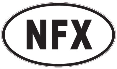 NFX - 3 Letter Initials Oval Sticker
