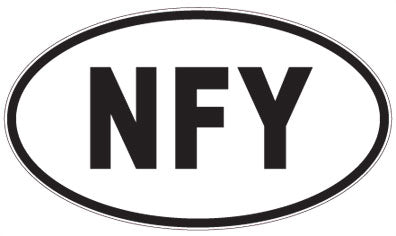NFY - 3 Letter Initials Oval Sticker