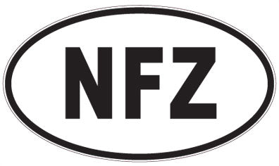 NFZ - 3 Letter Initials Oval Sticker