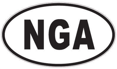 NGA - 3 Letter Initials Oval Sticker