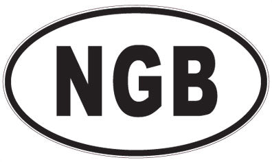 NGB - 3 Letter Initials Oval Sticker