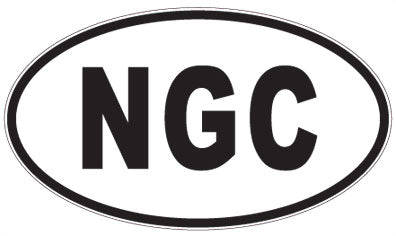 NGC - 3 Letter Initials Oval Sticker
