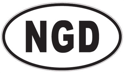 NGD - 3 Letter Initials Oval Sticker