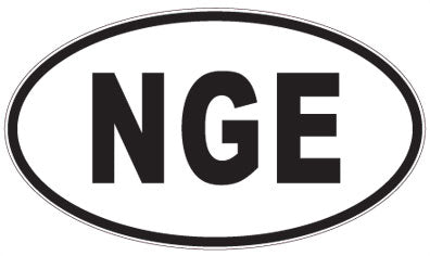 NGE - 3 Letter Initials Oval Sticker