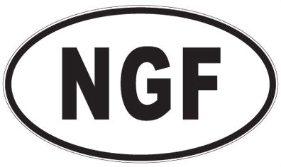 NGF - 3 Letter Initials Oval Sticker