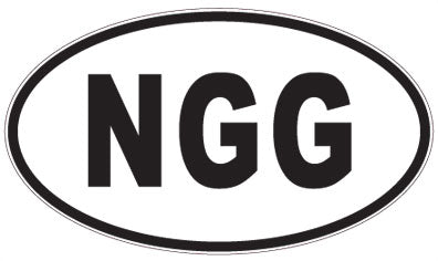 NGG - 3 Letter Initials Oval Sticker