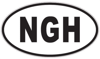NGH - 3 Letter Initials Oval Sticker