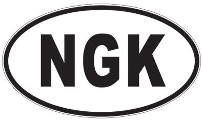NGK - 3 Letter Initials Oval Sticker