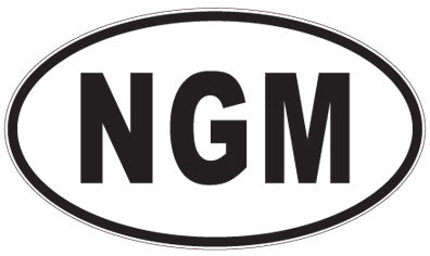 NGM - 3 Letter Initials Oval Sticker