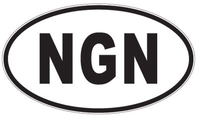 NGN - 3 Letter Initials Oval Sticker