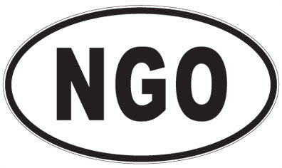 NGO - 3 Letter Initials Oval Sticker