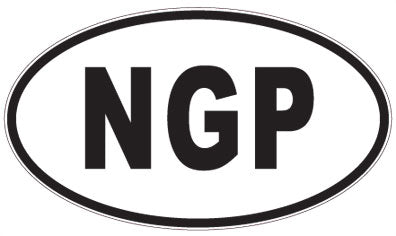 NGP - 3 Letter Initials Oval Sticker