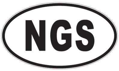 NGS - 3 Letter Initials Oval Sticker