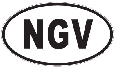 NGV - 3 Letter Initials Oval Sticker