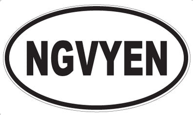 NGVYEN - Oval Sticker