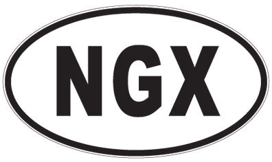 NGX - 3 Letter Initials Oval Sticker