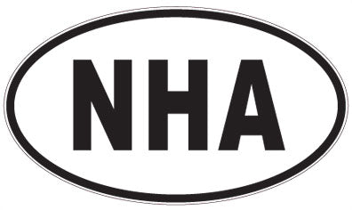 NHA - 3 Letter Initials Oval Sticker