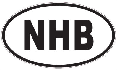 NHB - 3 Letter Initials Oval Sticker