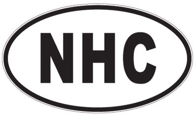 NHC - 3 Letter Initials Oval Sticker