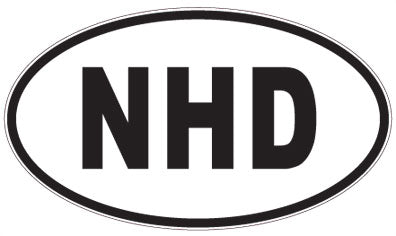 NHD - 3 Letter Initials Oval Sticker