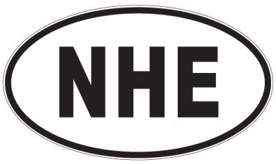 NHE - 3 Letter Initials Oval Sticker