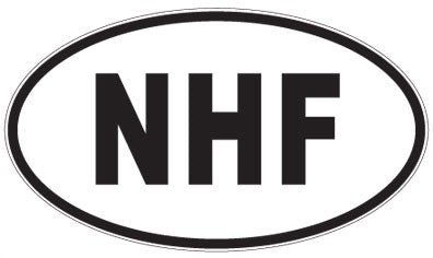 NHF - 3 Letter Initials Oval Sticker