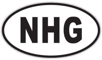 NHG - 3 Letter Initials Oval Sticker