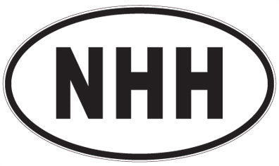 NHH - 3 Letter Initials Oval Sticker