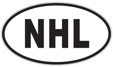 NHL - 3 Letter Initials Oval Sticker