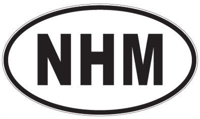 NHM - 3 Letter Initials Oval Sticker