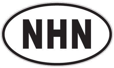 NHN - 3 Letter Initials Oval Sticker