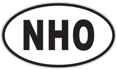 NHO - 3 Letter Initials Oval Sticker