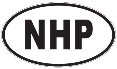 NHP - 3 Letter Initials Oval Sticker