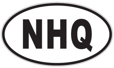 NHQ - 3 Letter Initials Oval Sticker