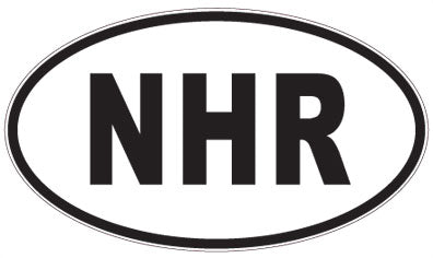 NHR - 3 Letter Initials Oval Sticker
