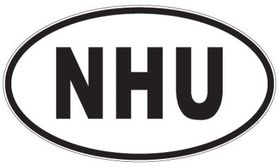 NHU - 3 Letter Initials Oval Sticker