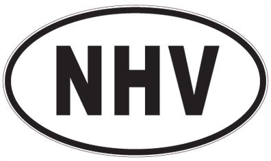 NHV - 3 Letter Initials Oval Sticker