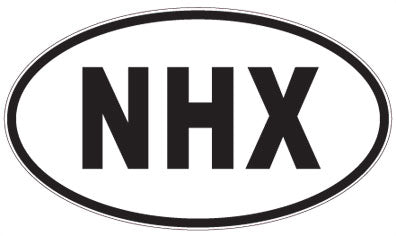 NHX - 3 Letter Initials Oval Sticker