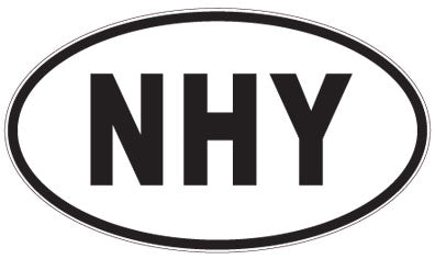 NHY - 3 Letter Initials Oval Sticker