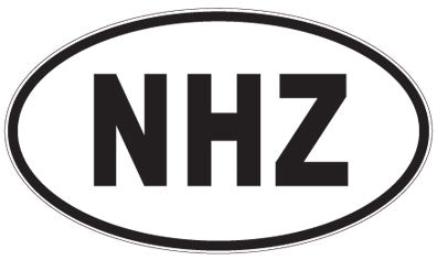 NHZ - 3 Letter Initials Oval Sticker