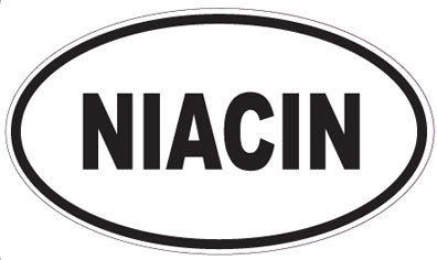 NIACIN - Oval Sticker