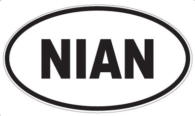 NIAN - Oval Magnet