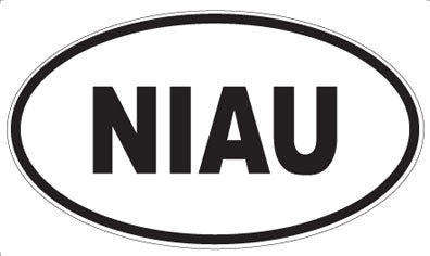 NIAU - Oval Sticker